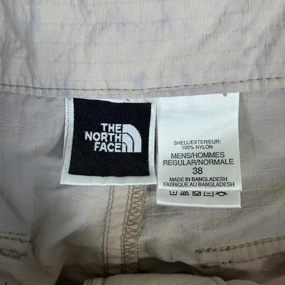 VTG The North Face Convertible Pants Mens 38 Beige Ripstop Gorpcore Hiking Y2K
